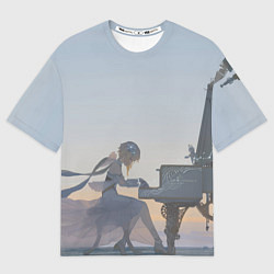 Футболка оверсайз женская LUMINE PLAYS PIANO GENSHIN IMPACT, цвет: 3D-принт