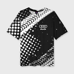 Футболка оверсайз женская Ауди audi шины, цвет: 3D-принт