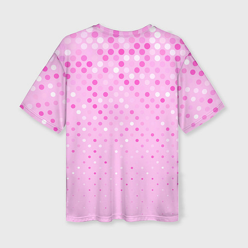 Женская футболка оверсайз Котик с серым пятном / 3D-принт – фото 2