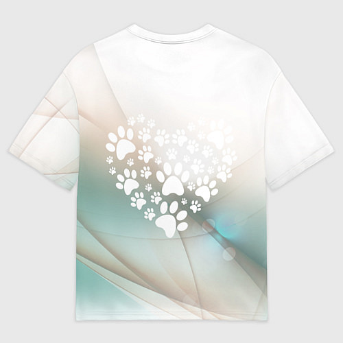 Женская футболка оверсайз Кошка выбирает себе хозяина, и никак иначе / 3D-принт – фото 2