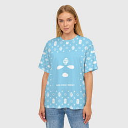 Футболка оверсайз женская Sky Blue Phantom Ski Mask Dope Street Market, цвет: 3D-принт — фото 2