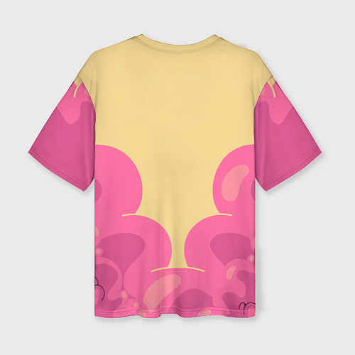 Женская футболка оверсайз Сумасшедший клоун в розовом тумане / 3D-принт – фото 2