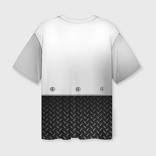 Женская футболка оверсайз Infiniti сталь / 3D-принт – фото 2