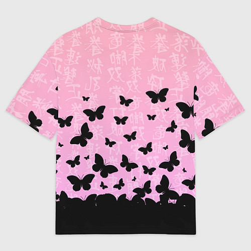 Женская футболка оверсайз GOT7 БАБОЧКИ / 3D-принт – фото 2
