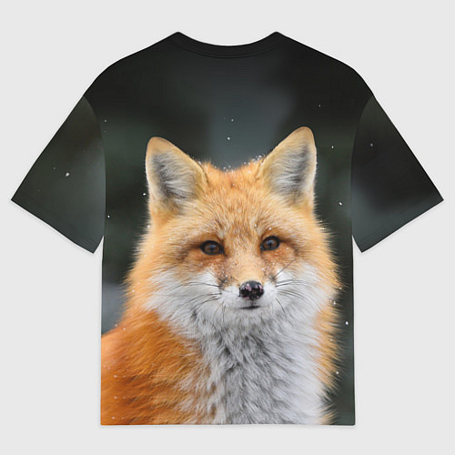 Женская футболка оверсайз Красавица Лиса / 3D-принт – фото 2