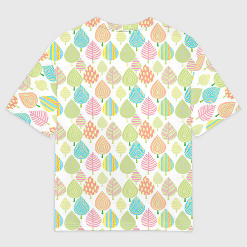 Женская футболка оверсайз Яркие деревья / 3D-принт – фото 2