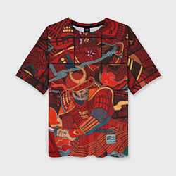 Футболка оверсайз женская Инстинкт Самурая, цвет: 3D-принт