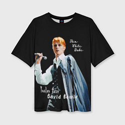 Женская футболка оверсайз Thin White Duke David Bowie Isolar Tour