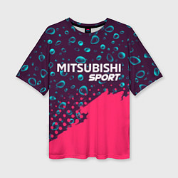 Футболка оверсайз женская MITSUBISHI Sport Краски, цвет: 3D-принт