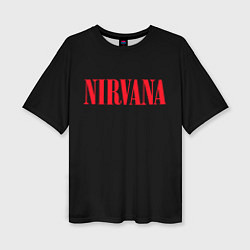 Футболка оверсайз женская Nirvana in Red, цвет: 3D-принт