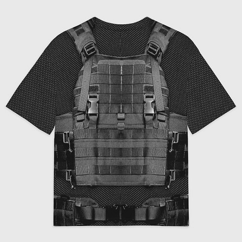 Женская футболка оверсайз Бронежилет армии России / 3D-принт – фото 2
