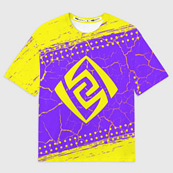 Футболка оверсайз женская GENSHIN IMPACT - ГЕО Краски, цвет: 3D-принт