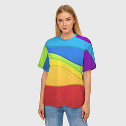 Футболка оверсайз женская Fashion pattern 2022 Wave, цвет: 3D-принт — фото 2