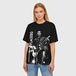 Футболка оверсайз женская Placebo Пласибо рок-группа, цвет: 3D-принт — фото 2