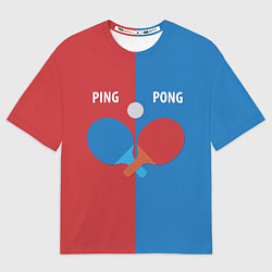 Женская футболка оверсайз PING PONG теннис