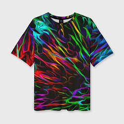 Футболка оверсайз женская Neon pattern Vanguard, цвет: 3D-принт