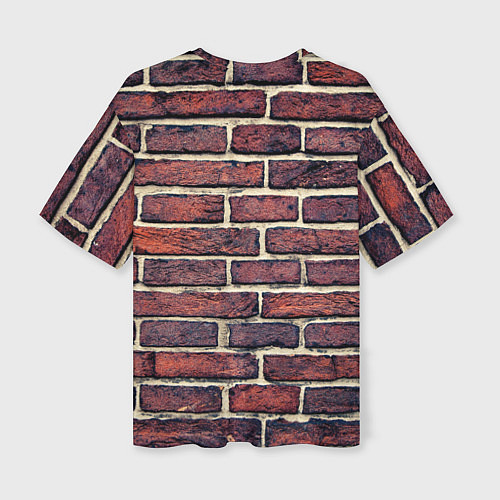 Женская футболка оверсайз Brick Wall / 3D-принт – фото 2