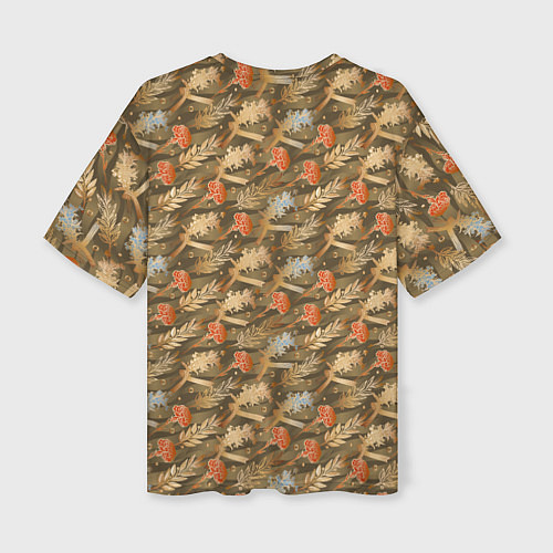 Женская футболка оверсайз Гвоздики, золотой лавр, ленточки / 3D-принт – фото 2