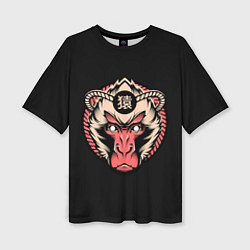 Женская футболка оверсайз Символ обезьяны