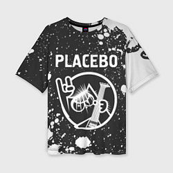 Женская футболка оверсайз Placebo - КОТ - Брызги