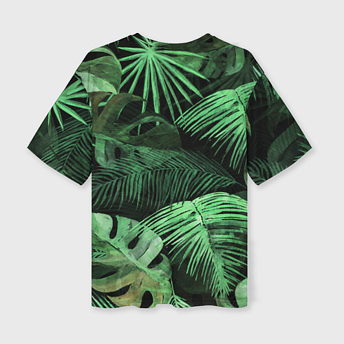 Женская футболка оверсайз Цветы Тропические / 3D-принт – фото 2