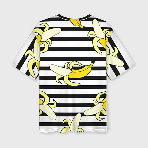 Женская футболка оверсайз Banana pattern Summer / 3D-принт – фото 2