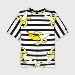 Женская футболка оверсайз Banana pattern Summer