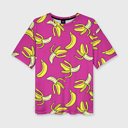 Женская футболка оверсайз Banana pattern Summer Color