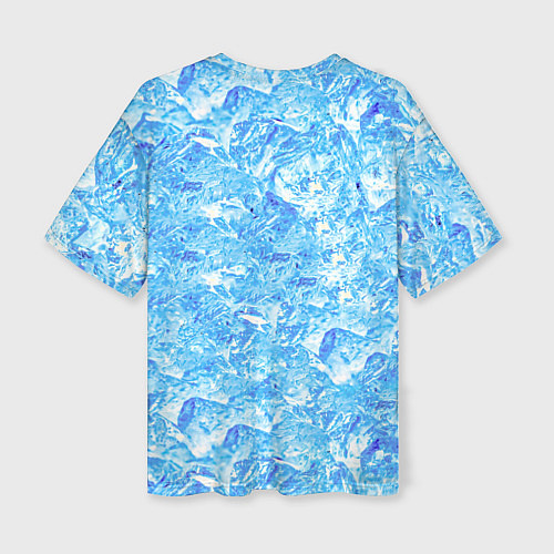 Женская футболка оверсайз Сапфировые Кубики Льда / 3D-принт – фото 2