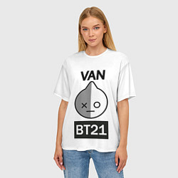 Футболка оверсайз женская BTS VAN BT21, цвет: 3D-принт — фото 2