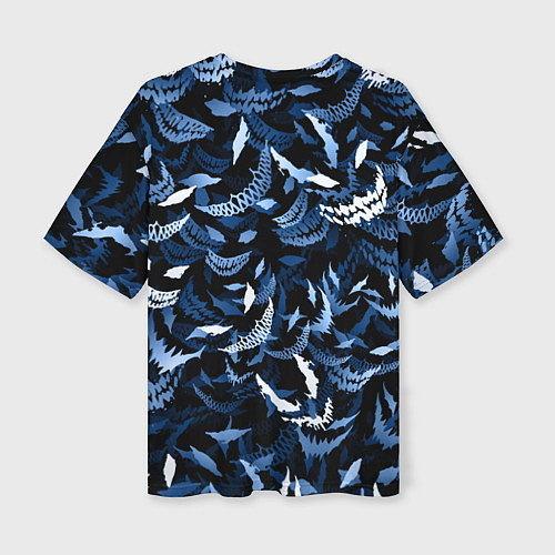 Женская футболка оверсайз Drain monsters / 3D-принт – фото 2