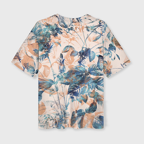 Женская футболка оверсайз Цветы Воздушный Букет / 3D-принт – фото 2