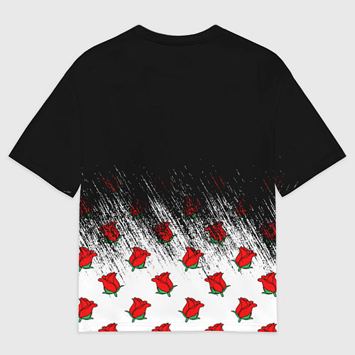 Женская футболка оверсайз PYTN X ROSE пейтон моормиер / 3D-принт – фото 2