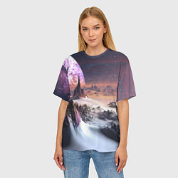 Футболка оверсайз женская Cosmic fantasy art, цвет: 3D-принт — фото 2