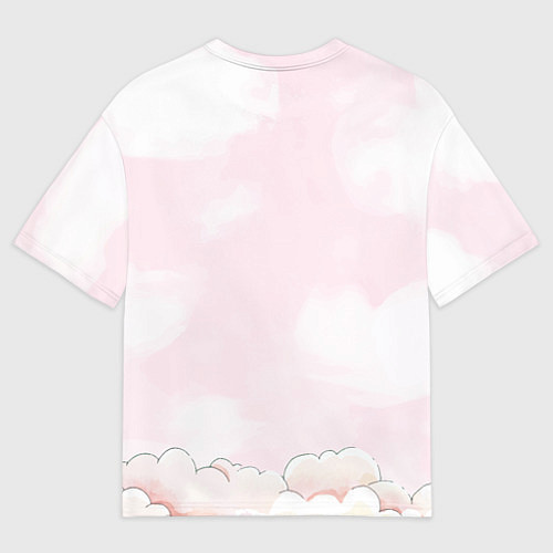 Женская футболка оверсайз Поросенок летит на шарике / 3D-принт – фото 2