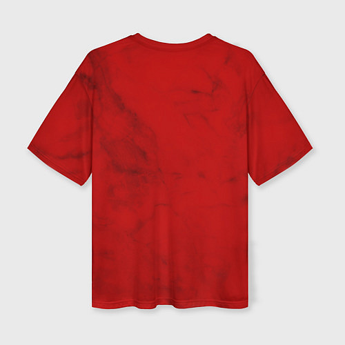 Женская футболка оверсайз RUSSIA - RED EDITION - SPORTWEAR / 3D-принт – фото 2