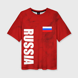 Футболка оверсайз женская RUSSIA - RED EDITION - SPORTWEAR, цвет: 3D-принт