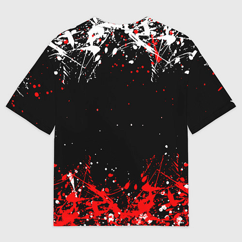 Женская футболка оверсайз Super mario брызги красок / 3D-принт – фото 2