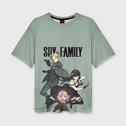 Женская футболка оверсайз Spy x Family Семья шпиона