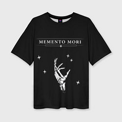 Женская футболка оверсайз Memento Mori Надпись