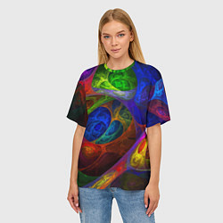 Футболка оверсайз женская Абстрактная мультивселенная паттерн Abstraction, цвет: 3D-принт — фото 2