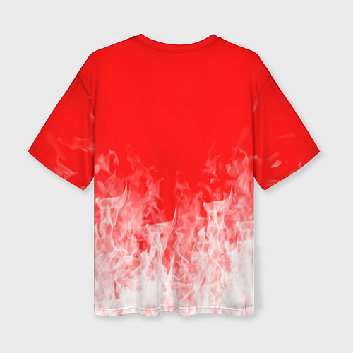 Женская футболка оверсайз Алиса пламя / 3D-принт – фото 2