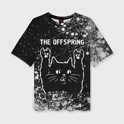 Женская футболка оверсайз The Offspring Rock Cat