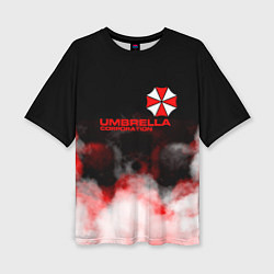 Женская футболка оверсайз Umbrella Corporation туман