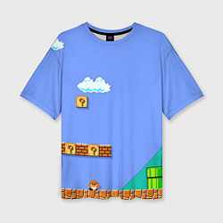 Женская футболка оверсайз Марио дизайн