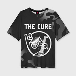 Женская футболка оверсайз The Cure КОТ Камуфляж