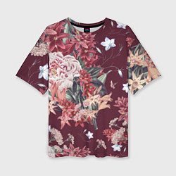 Женская футболка оверсайз Цветы Прекрасный Букет