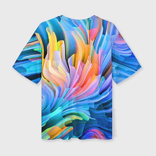 Женская футболка оверсайз Красочный абстрактный паттерн Лето Colorful Abstra / 3D-принт – фото 2