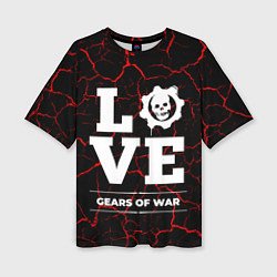 Футболка оверсайз женская Gears of War Love Классика, цвет: 3D-принт