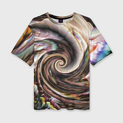 Женская футболка оверсайз Картина-абстракция Ураган